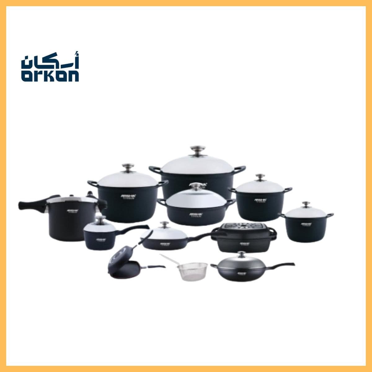 Arshia Titanium Cookware Set 24 Pieces