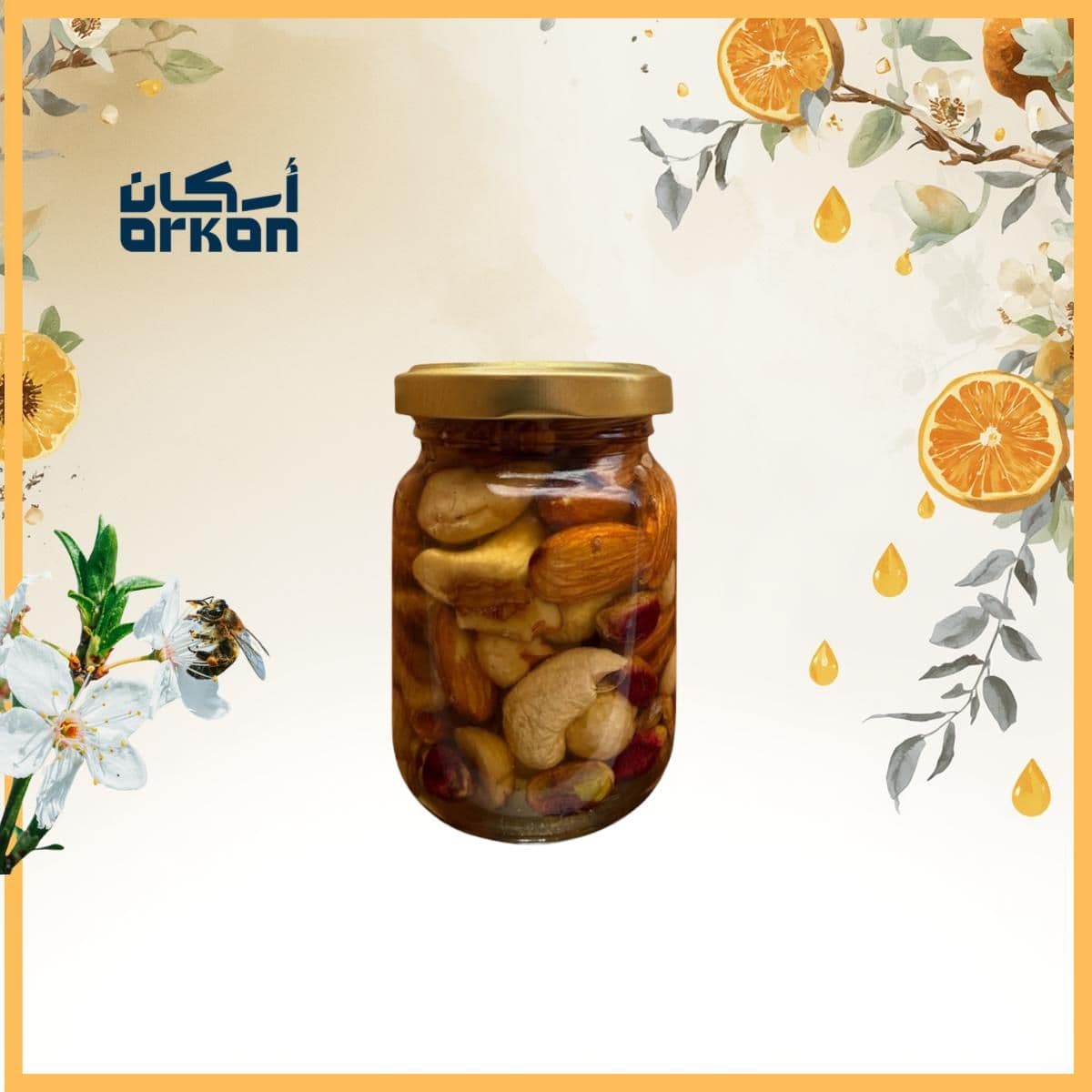 Pure Citrus Honey Nuts (100% Natural) Glass Jar 170g