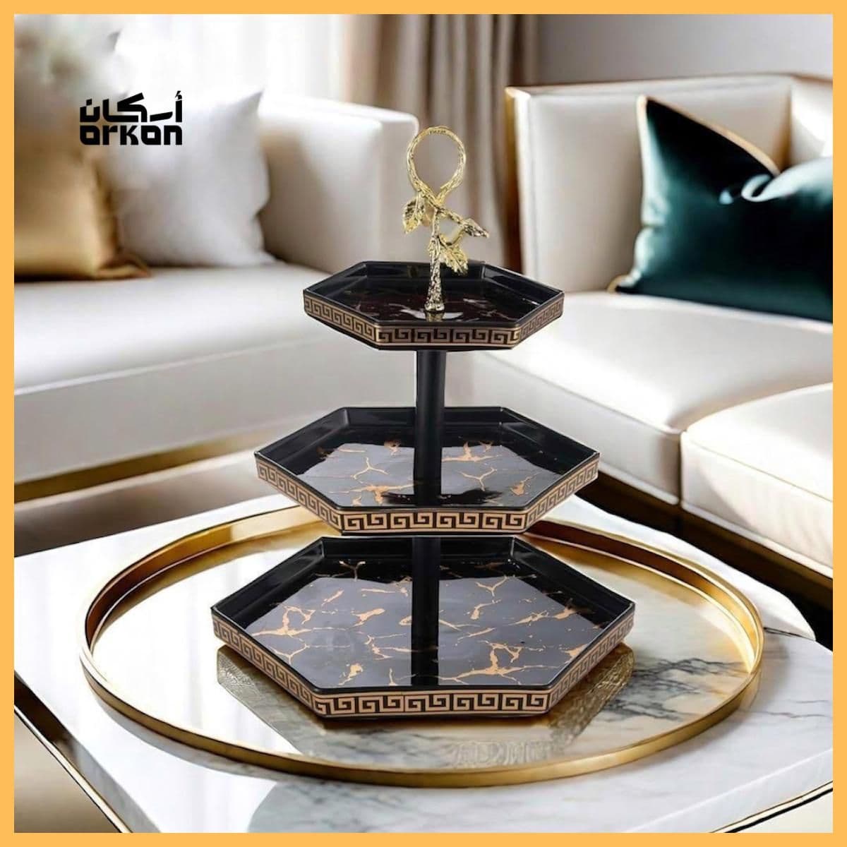 Snack Serving Tray (3 Hexagonal Tiers)