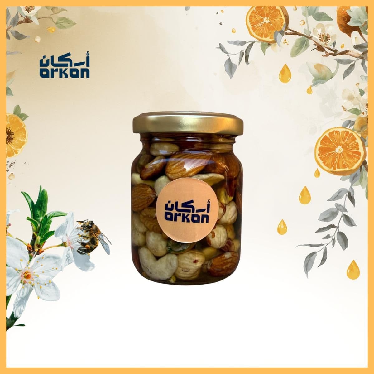 Pure Citrus Honey Nuts (100% Natural) Glass Jar 170g