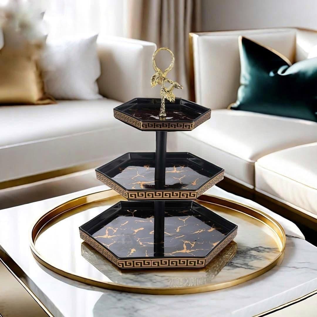 Snack Serving Tray (3 Hexagonal Tiers)