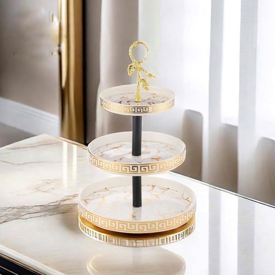 Snack Serving Tray (3 Circular Tiers)